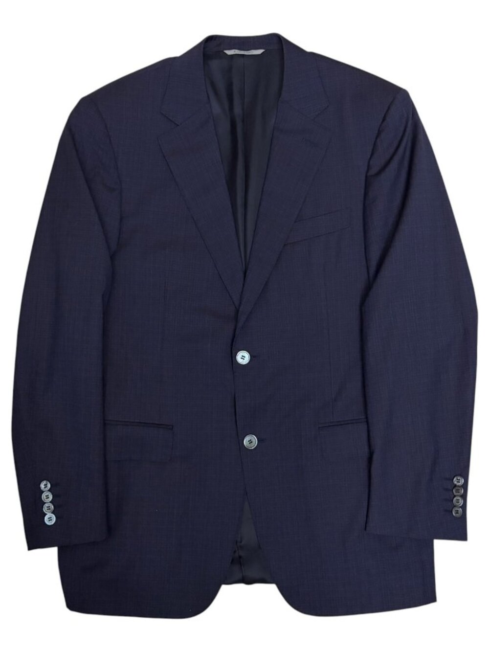 $2,200 CANALI Blazer Sport Jacket 100% WOOL Business Casual Blue Coat Mens 44R